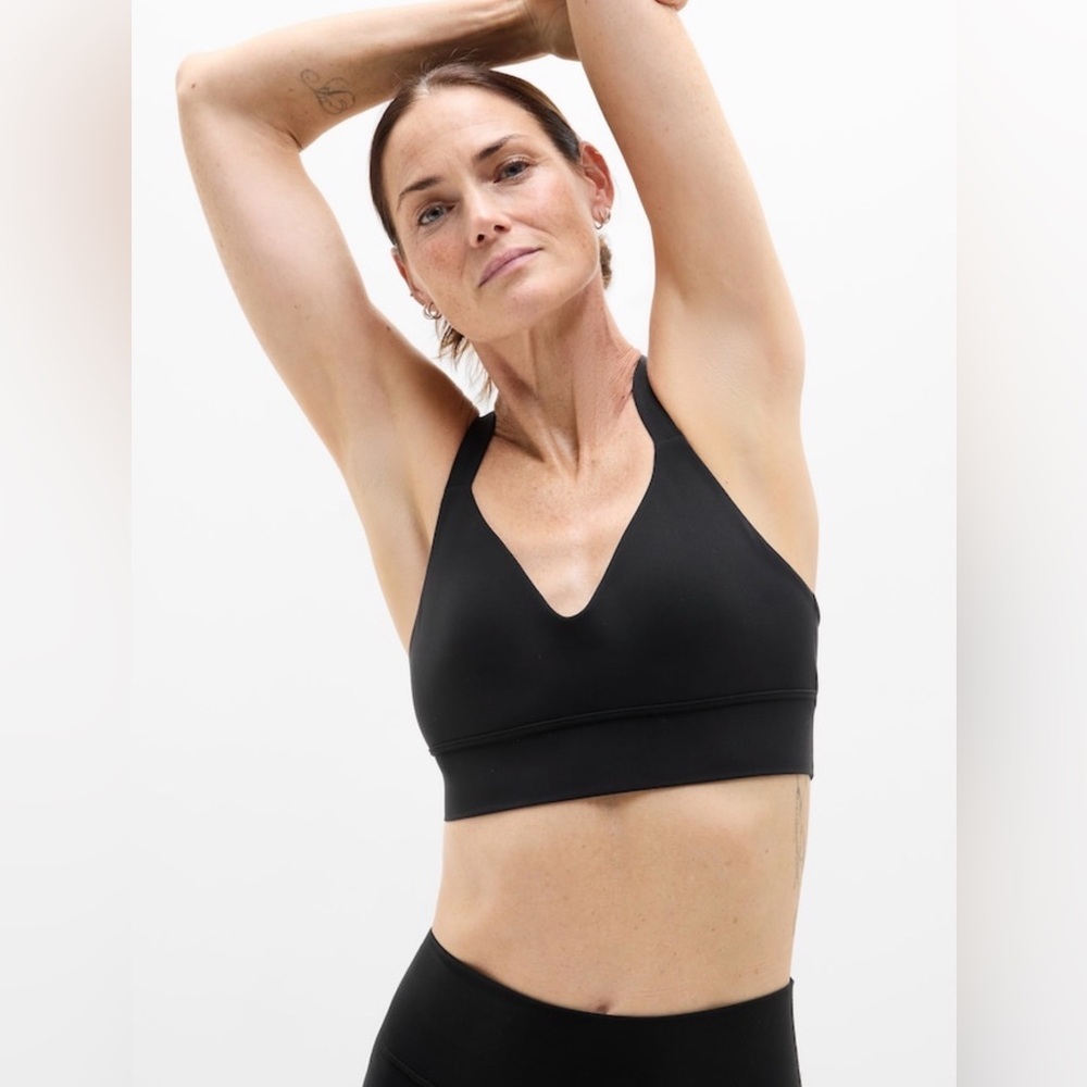 NWzt Athleta Perfect Form Longline Black Bra Sz S Best for A-C Cups (#768263)